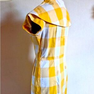 Yellow and White Checkered Dress